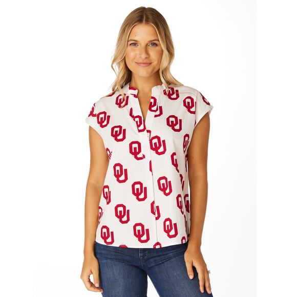 Stewart Simmons OU Women’s Team Button‑Up Med• University of Oklahoma Print - Picture 5 of 15